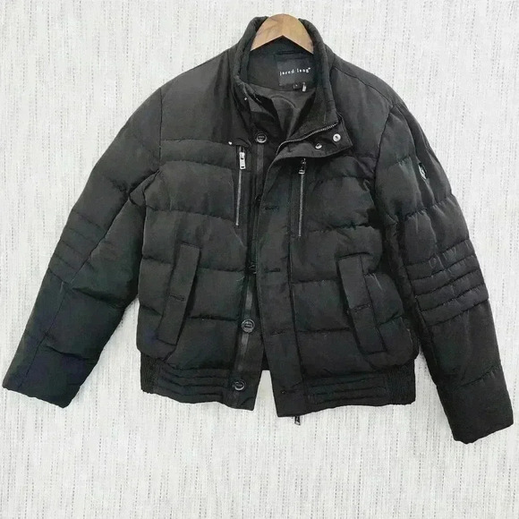 Jared Lang Down Men's L Puffer Coat Full Zip/ Button - Picture 1 of 10